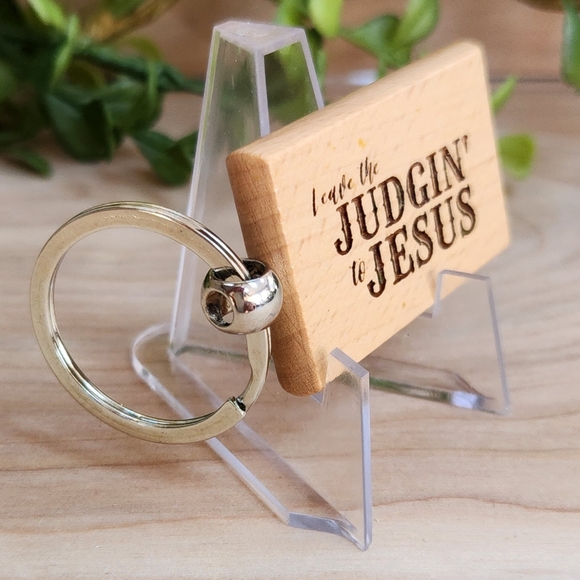 America & Jesus Gift Set * Laser Engraved Wood Keychain And Magnet Bottle Opener - Picture 3 of 7